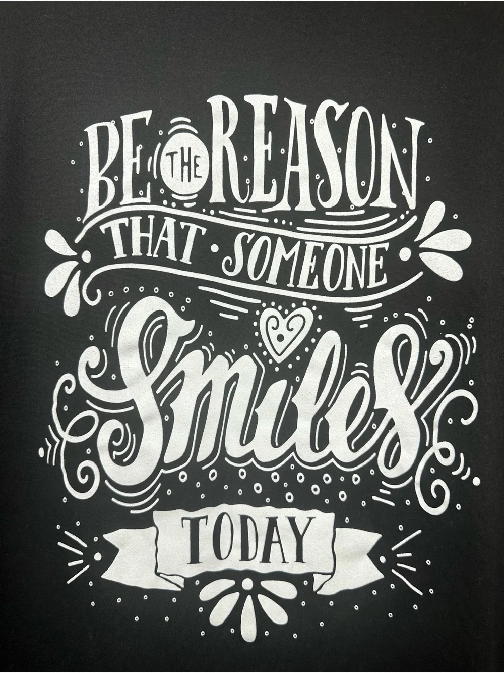 french pastry Black 'Keep On Smiling' Short Sleeve Tee
